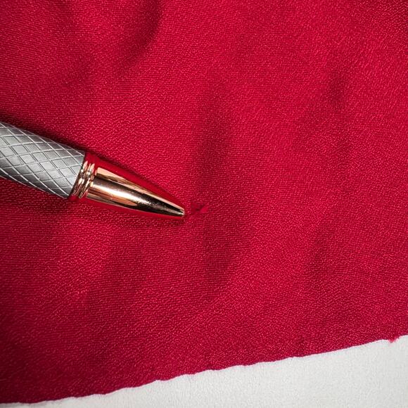 Vintage 80s Coldwater Creek Button Front Maxi Dress Red Long Sleeve USA made 14 - Picture 10 of 10